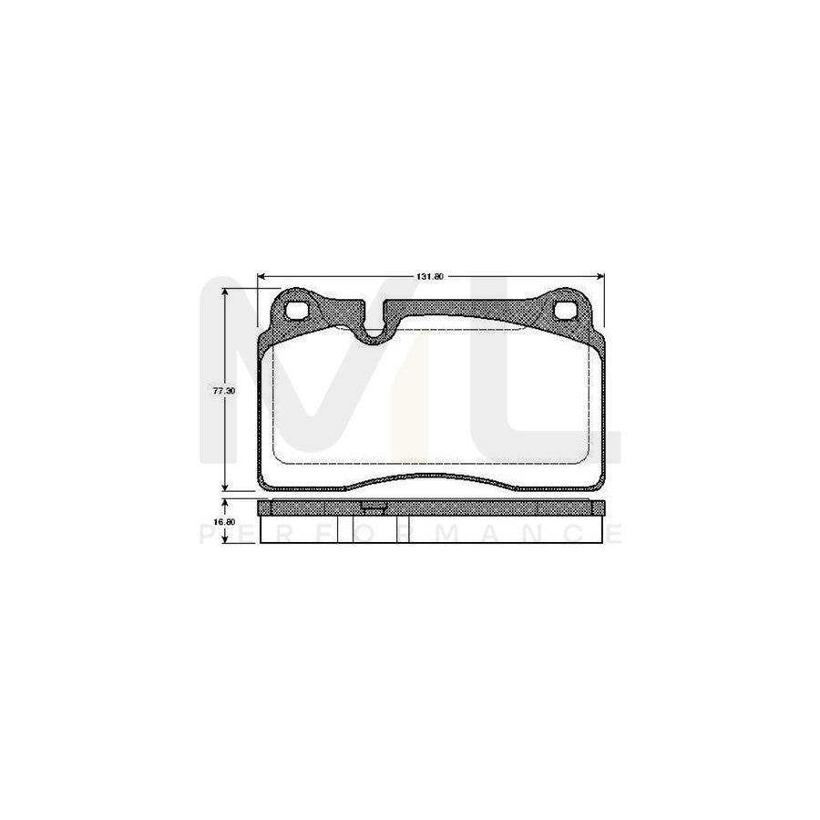 Bosch 0986Tb2931 Brake Pad Set Excl. Wear Warning Contact  | ML Performance Car Parts