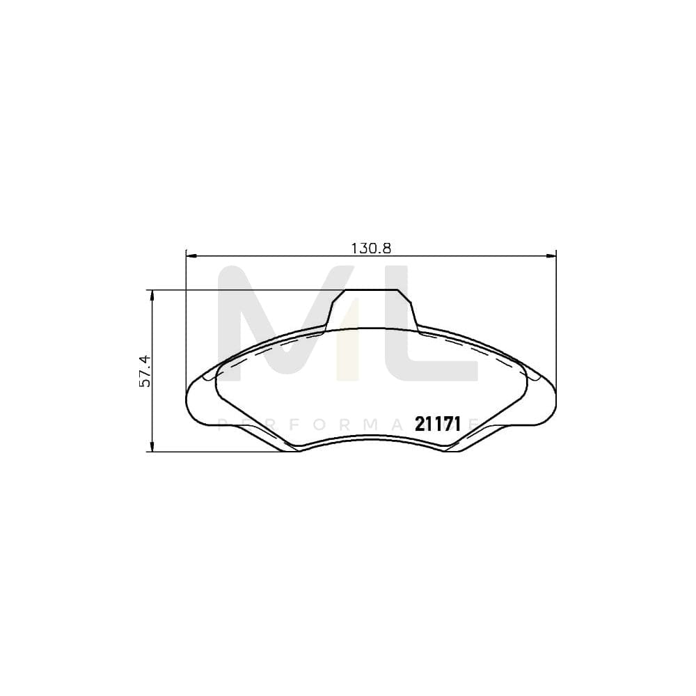 Hella 8DB 355 019-041 Brake Pad Set Not Prepared For Wear Indicator | ML Performance Car Parts