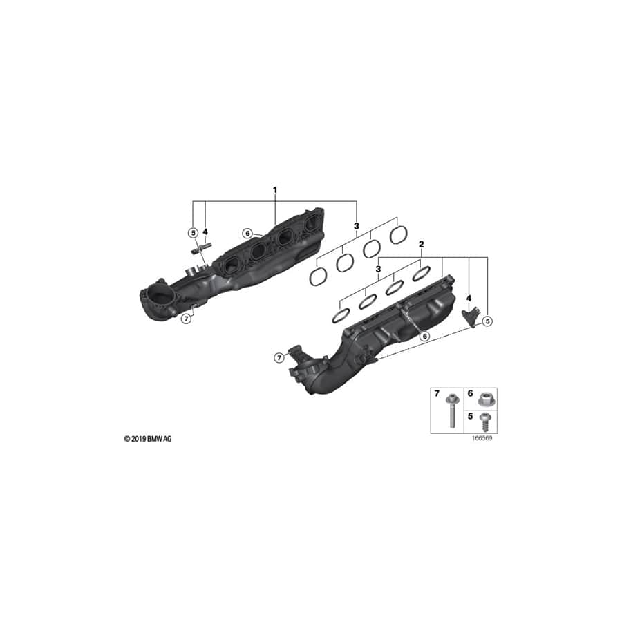 Genuine BMW 11617589408 E70 E71 Intake Manifold System ZYL. 1-4 (Inc. X5 M & X6 M) | ML Performance UK Car Parts