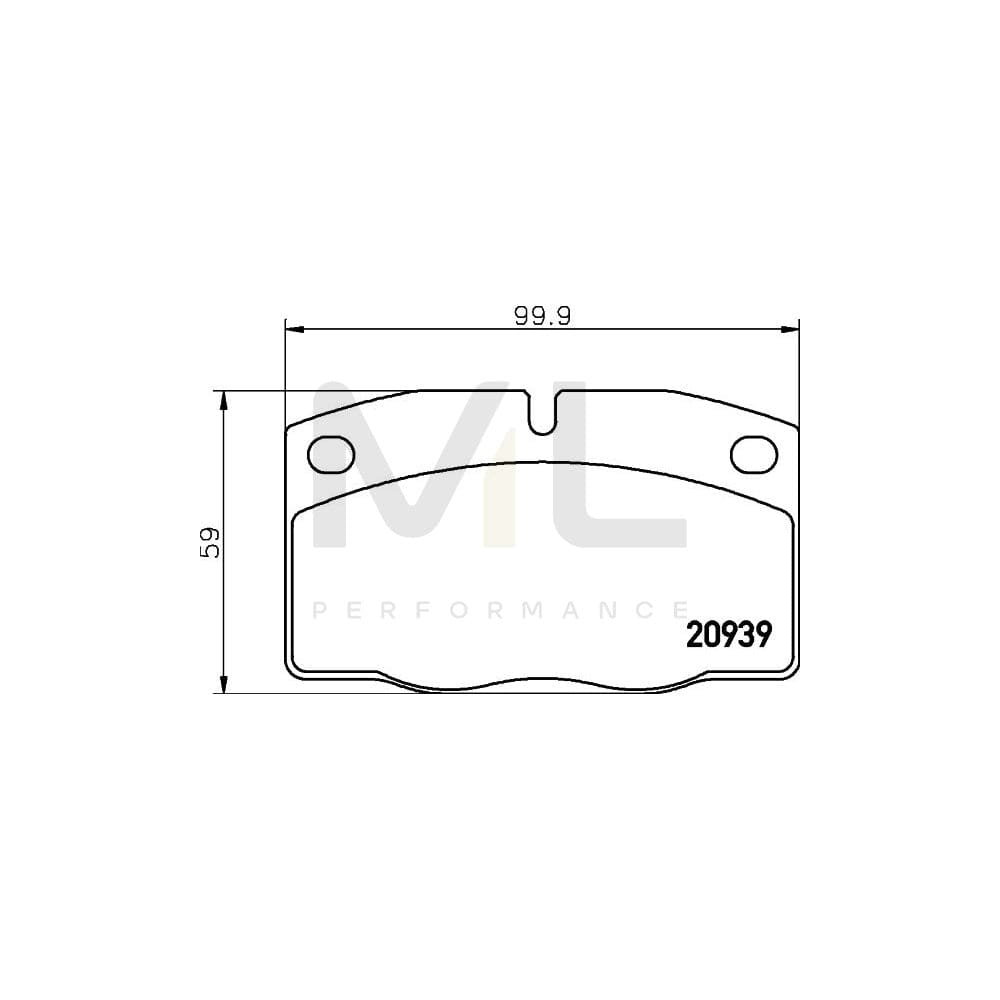 Hella 8DB 355 007-251 Brake Pad Set Not Prepared For Wear Indicator | ML Performance Car Parts