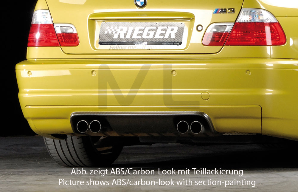 Rieger 00050241 BMW 3 Series E46 M3 Rear Diffuser 3 | ML Performance UK Car Parts