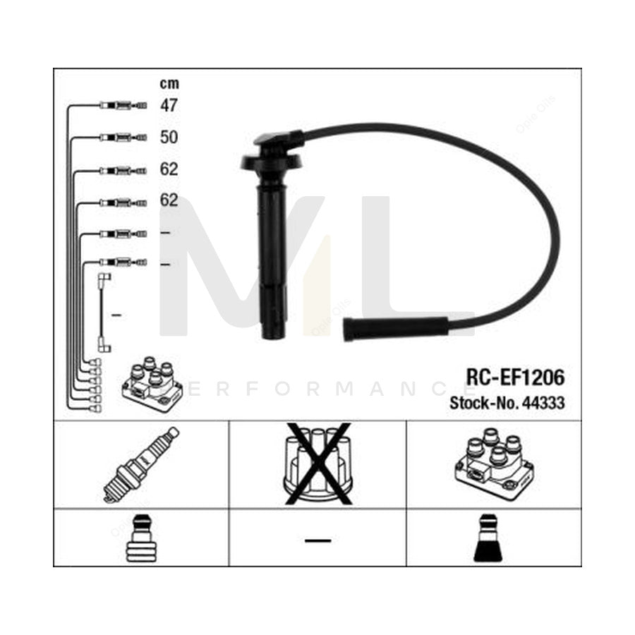 NGK Ignition Cable Kit RC-EF1206 (NGK44333) | ML Car Parts UK | ML Performance