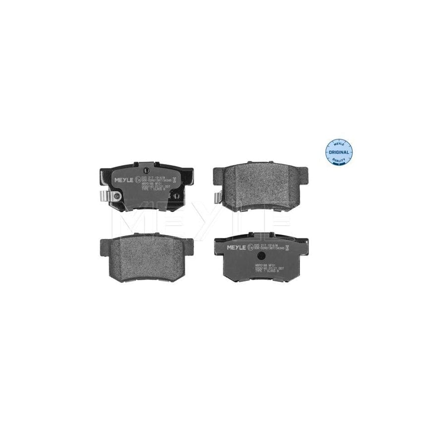 Meyle 025 217 1914/W Brake Pad Set