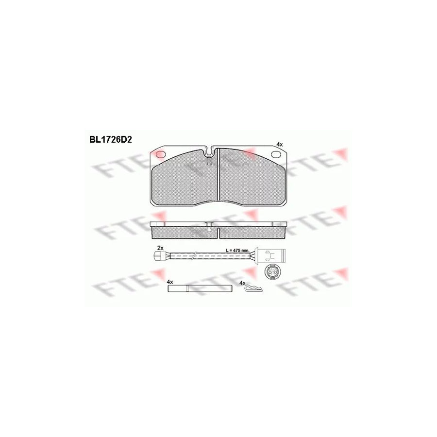 Fte BL1726D2 Brake Pad Set | ML Performance UK Car Parts