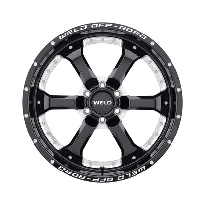 Weld W12509089575 Granada Six W125 Wheel 20x9 6x135 ET20 BS5.75 Gloss Black MIL