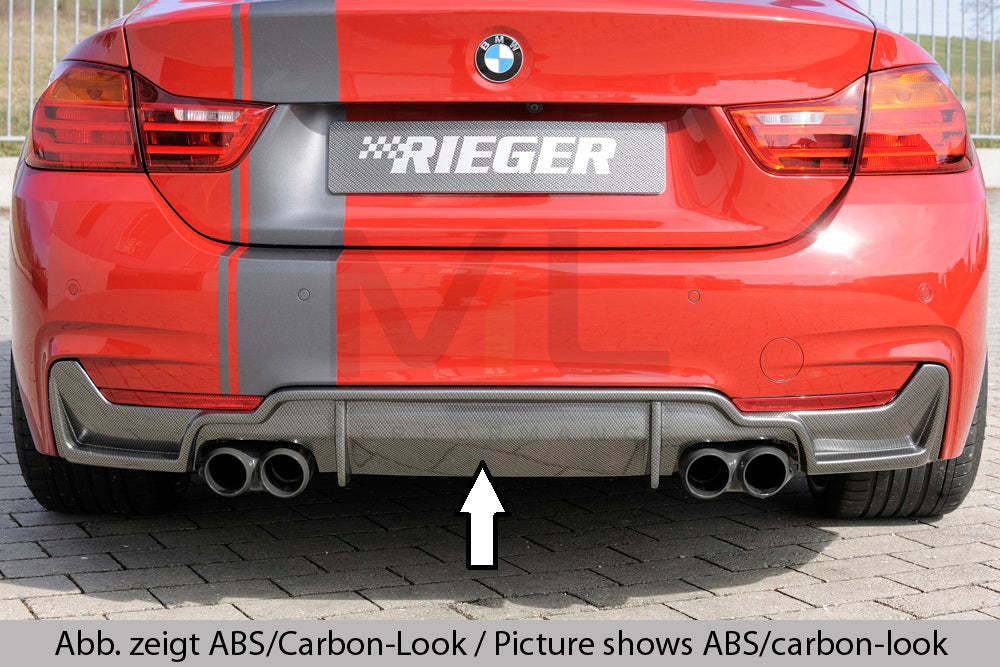 Rieger 00053479 BMW 4 Series F32 F33 F36 Rear Diffuser 1 | ML Performance UK Car Parts