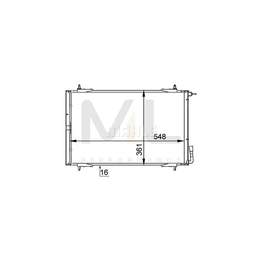 MAHLE ORIGINAL AC 220 000P Air conditioning condenser for PEUGEOT 206 without dryer | ML Performance Car Parts