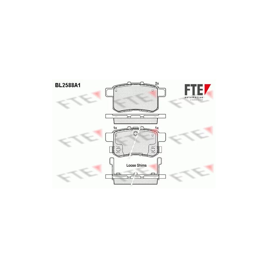 Fte BL2588A1 Brake Pad Set For Honda Accord | ML Performance UK Car Parts