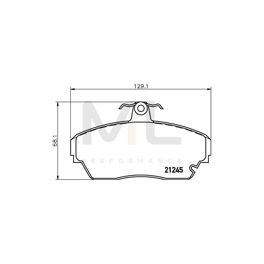 Hella 8DB 355 011-781 Brake Pad Set Prepared For Wear Indicator | ML Performance Car Parts