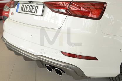 Rieger 00099615 Audi 8V S3 Rear Diffuser 4 | ML Performance UK Car Parts