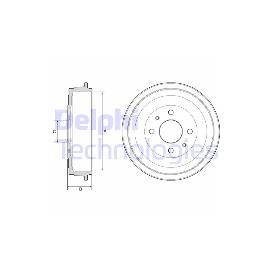 Delphi Bf528 Brake Drum