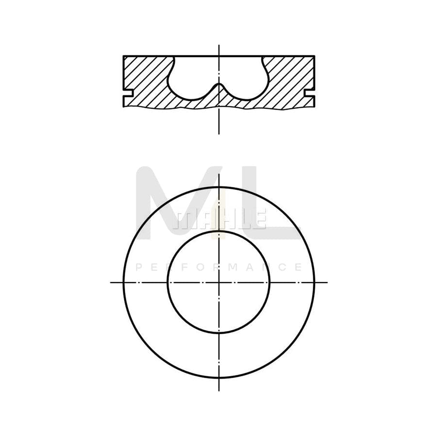 MAHLE ORIGINAL 033 PI 00102 002 Piston 83,5 mm, cooled piston ring carrier, with cooling duct, with piston ring carrier | ML Performance Car Parts