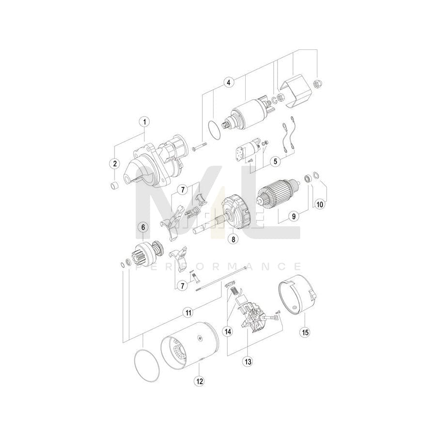 MAHLE ORIGINAL MS 658 Starter motor 12V 3,2kW, Teeth Quant.: 9 | ML Performance Car Parts