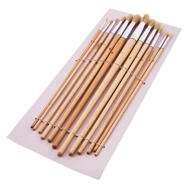 Amtech 12pcs. Round Tip Art Brush Set - XL | ML Performance DIY & Power Tools