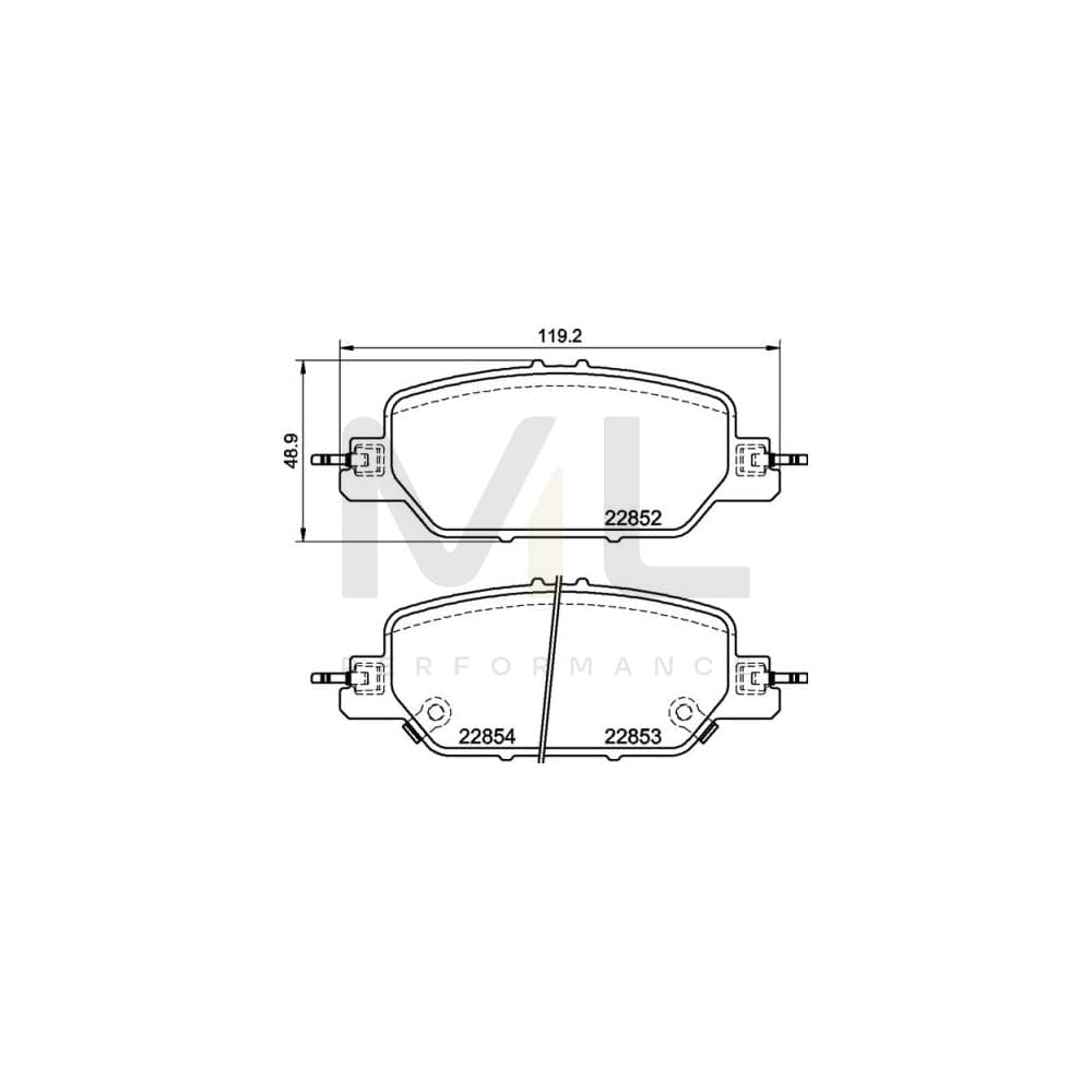 Brembo P 28 097 Brake Pad Set For Honda Cr-V V (Rw, Rt) With Acoustic Wear Warning, With Anti-Squeak Plate | ML Performance Car Parts