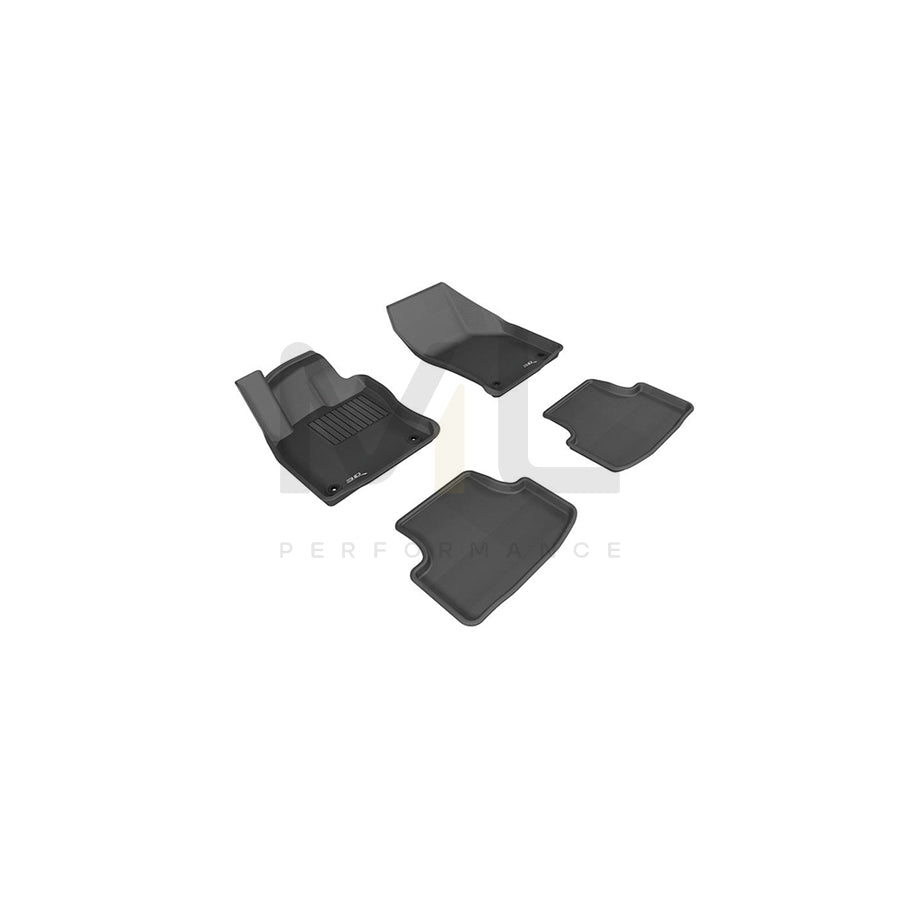 3D L1VW05001509 Floor mat set for VW GOLF Elastomer, Front, Rear, Quantity: 4, Black | ML Performance Car Parts