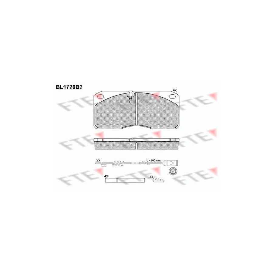 Fte BL1726B2 Brake Pad Set | ML Performance UK Car Parts