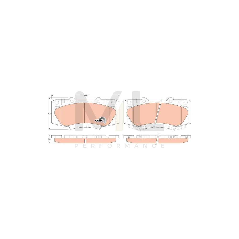 TRW Gdb3528 Brake Pad Set For Toyota Hilux Vii Pickup Cotec, With Acoustic Wear Warning | ML Performance Car Parts