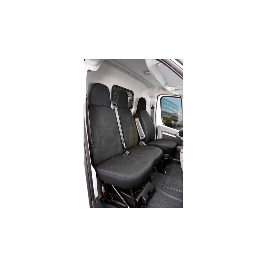 WALSER 10537 Car seat cover for FIAT DUCATO Grey, Polyester, Front | ML Performance Car Parts