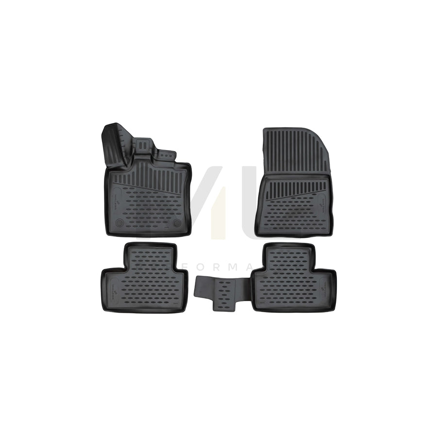 WALSER Tailored, XTR 75165 Floor mat set Elastomer, Front and Rear, Black | ML Performance Car Parts