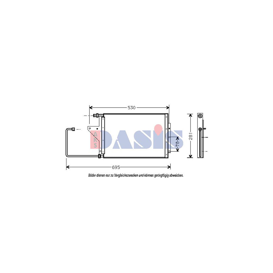 AKS Dasis 062020N Air Conditioning Condenser For Citroën Ax | ML Performance UK