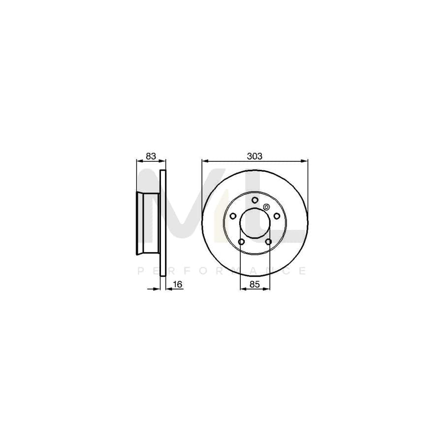 BOSCH 0 986 478 189 Brake Disc Solid, Oiled | ML Performance Car Parts