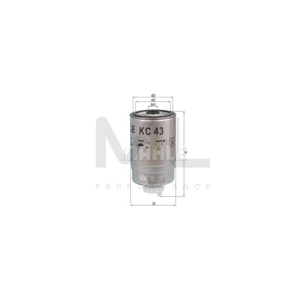 MAHLE ORIGINAL KC 43 Fuel filter Spin-on Filter | ML Performance Car Parts