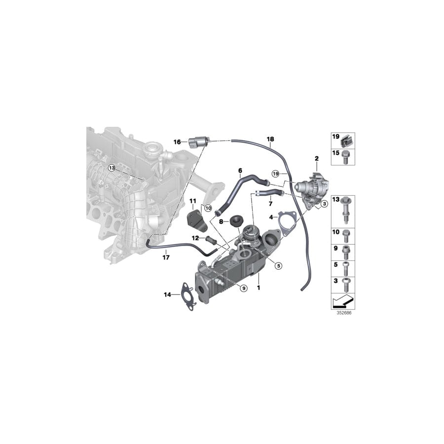 Genuine BMW 11718575402 Hose For Egr Cooler (Inc. Cooper SD, Cooper D 2.0 & Cooper D ALL4 2.0) | ML Performance UK Car Parts