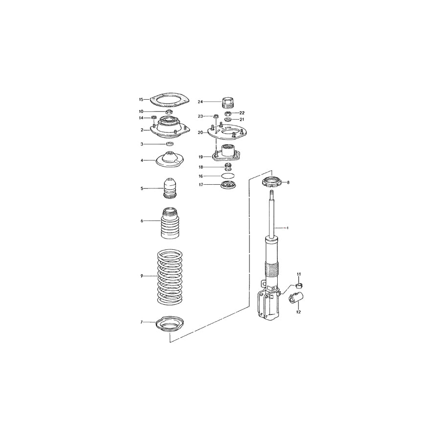 Genuine Porsche Supporting Top Mount Upper And Lower Kit Porsche 993 Rs | ML Performance UK Car Parts