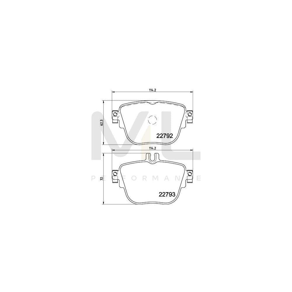 Hella 8DB 355 032-161 Brake Pad Set Prepared For Wear Indicator, With Brake Caliper Screws | ML Performance Car Parts