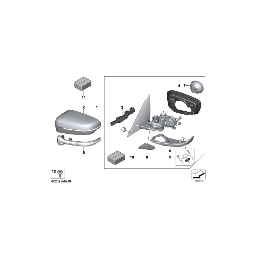 Genuine BMW 51167458564 F91 G16 G15 Seal, Outer Right Mirror Triangle (Inc. 840dX, 840i & 840iX) | ML Performance UK