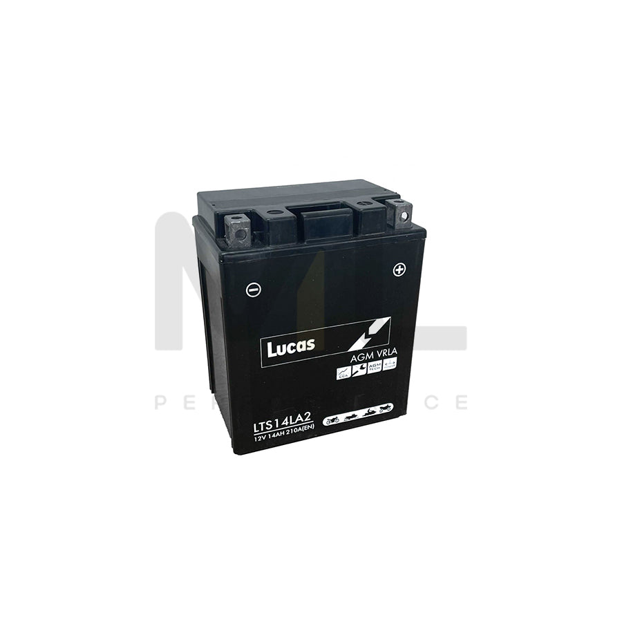 LTS14LA2 Lucas AGM Motorbike Battery | Car Batteries UK | ML Performance Car Parts