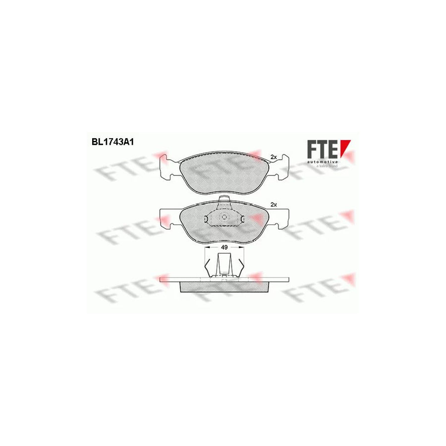 Fte BL1743A1 Brake Pad Set For Fiat Punto Ii Hatchback (188) | ML Performance UK Car Parts