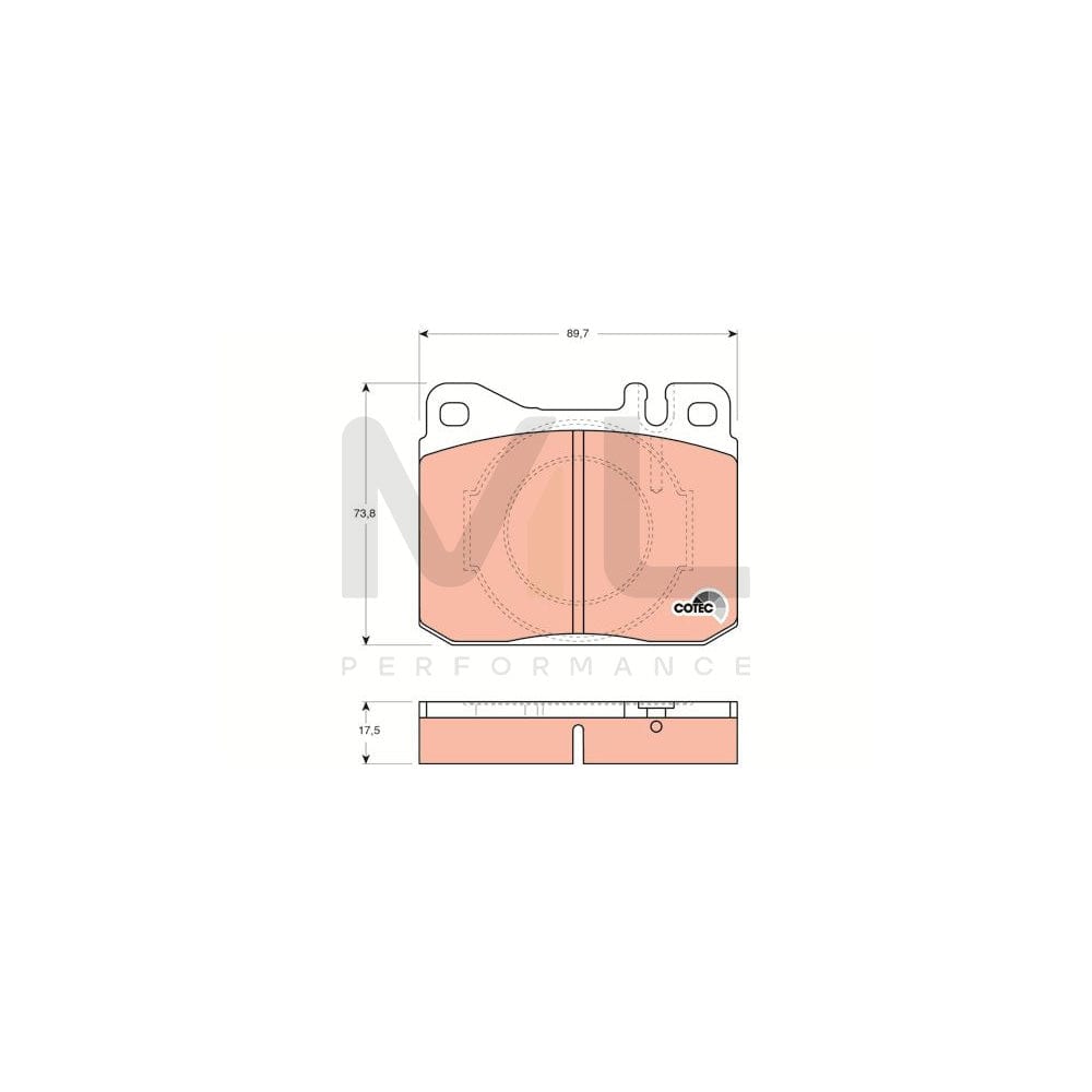 TRW Cotec Gdb264 Brake Pad Set Prepared For Wear Indicator | ML Performance Car Parts