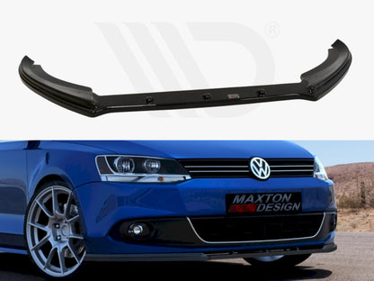 Maxton Design VW-JE-6-FD1T Front Splitter VW Jetta MK6 Standard Pre-facelift (2011-2014) | ML Performance UK Car Parts