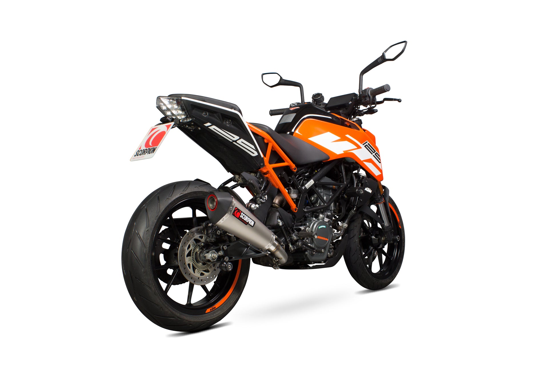 Scorpion RKT87TEO KTM Duke 125 Serket Taper Slip-On - Titanium Sleeve | ML Performance UK UK