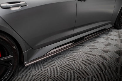 MAXTON DESIGN CF-AU-RS6-C8-SD1-245-P CARBON FIBER SIDE SKIRTS AUDI RS6 C8 / RS7 C8 | ML Performance