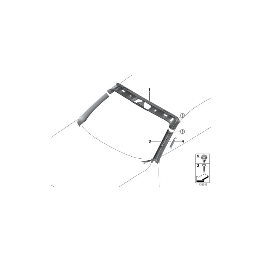 Genuine BMW 51437363805 F23 Deformation Panel, A-Pillar, Left (Inc. 228iX, M240iX & M235iX) | ML Performance UK Car Parts