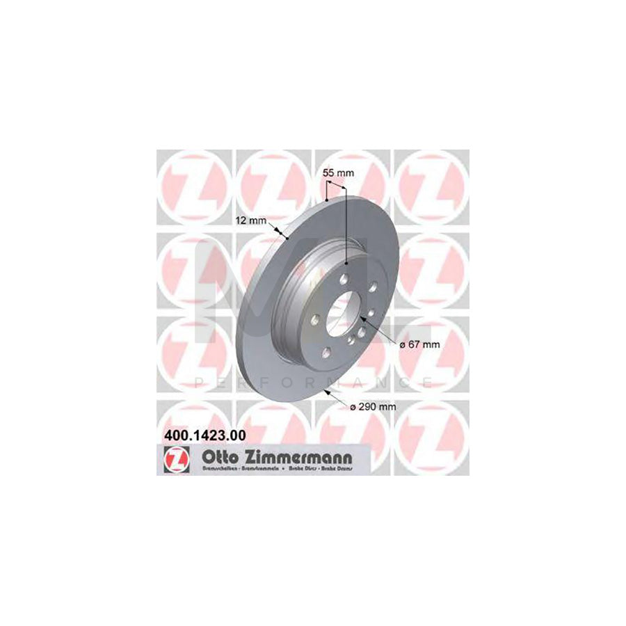 ZIMMERMANN 400.1423.00 Brake Disc suitable for MERCEDES-BENZ S-Class Saloon (W140) Solid | ML Performance Car Parts