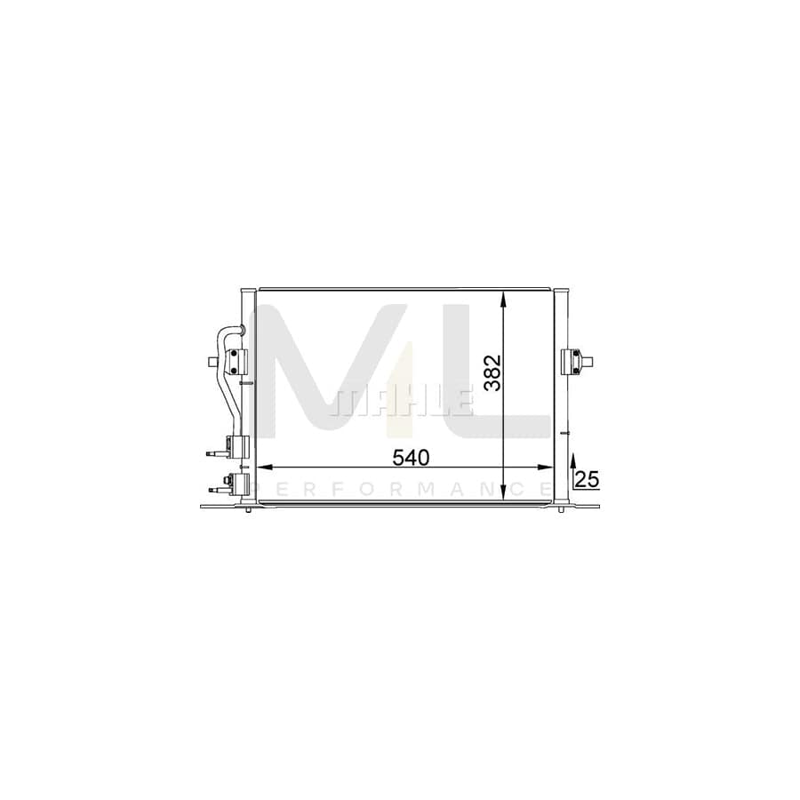 MAHLE ORIGINAL AC 158 000S Air conditioning condenser without dryer | ML Performance Car Parts