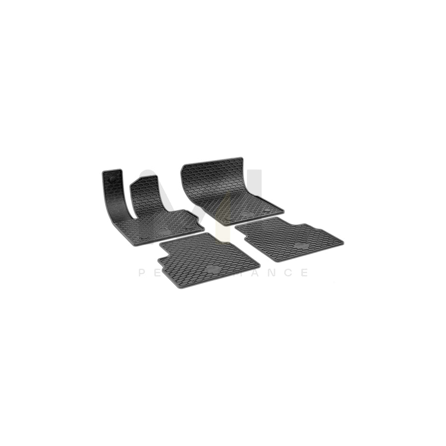 WALSER RubberLine 50860 Floor mat set Elastomer, Front and Rear, Quantity: 4, Black | ML Performance Car Parts