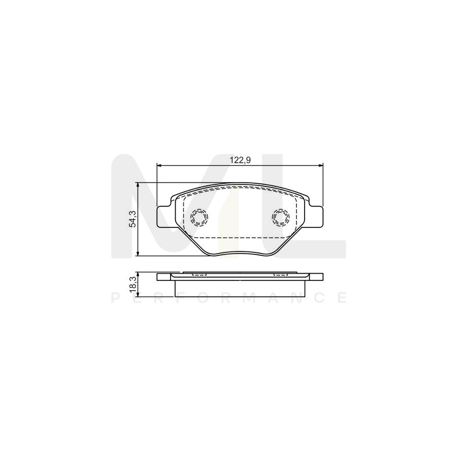 Bosch 0986495069 Brake Pad Set For Renault Megane With Mounting Manual BP1528 | ML Performance Car Parts