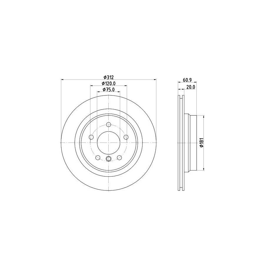 Hella 8DD 355 125-271 Brake Disc