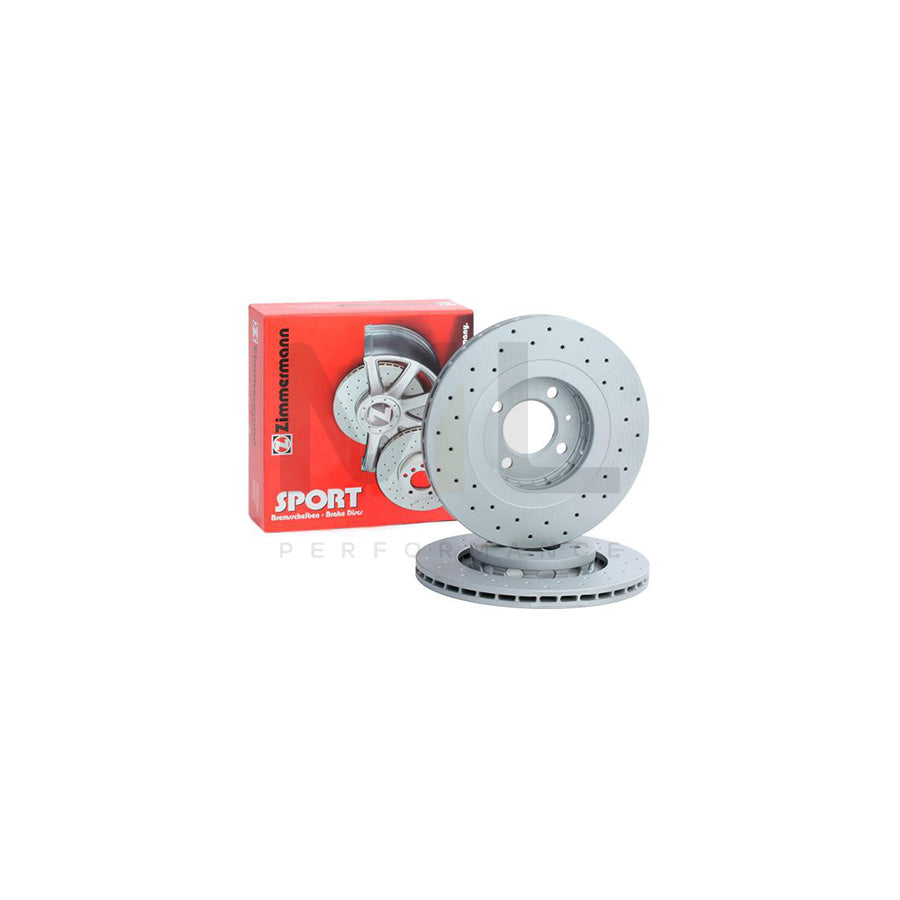 ZIMMERMANN SPORT COAT Z 600.1601.52 Brake Disc Externally Vented, Perforated, Coated | ML Performance Car Parts