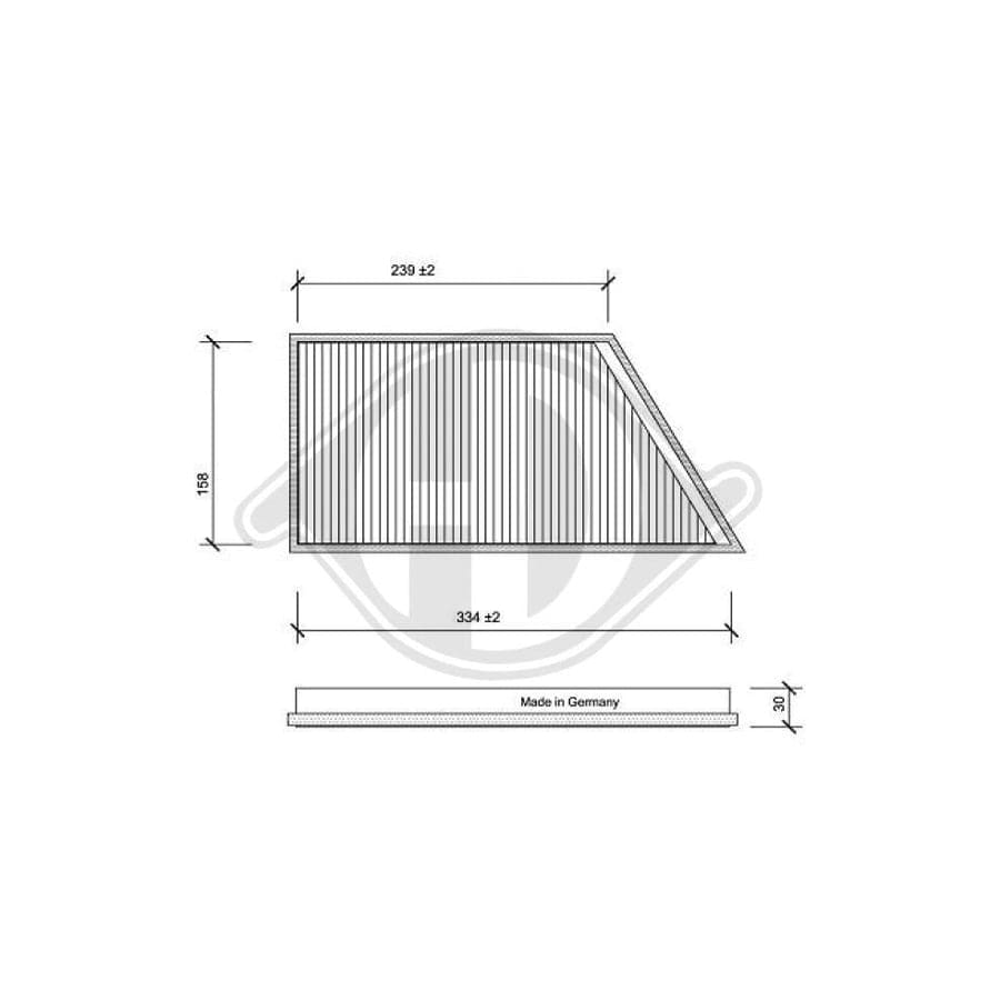 DIEDERICHS DCI1072 Pollen Filter For Peugeot 206 | ML Performance UK Car Parts