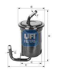 UFI 31.519.00 Fuel Filter For Mazda Mx-5 I (Na)