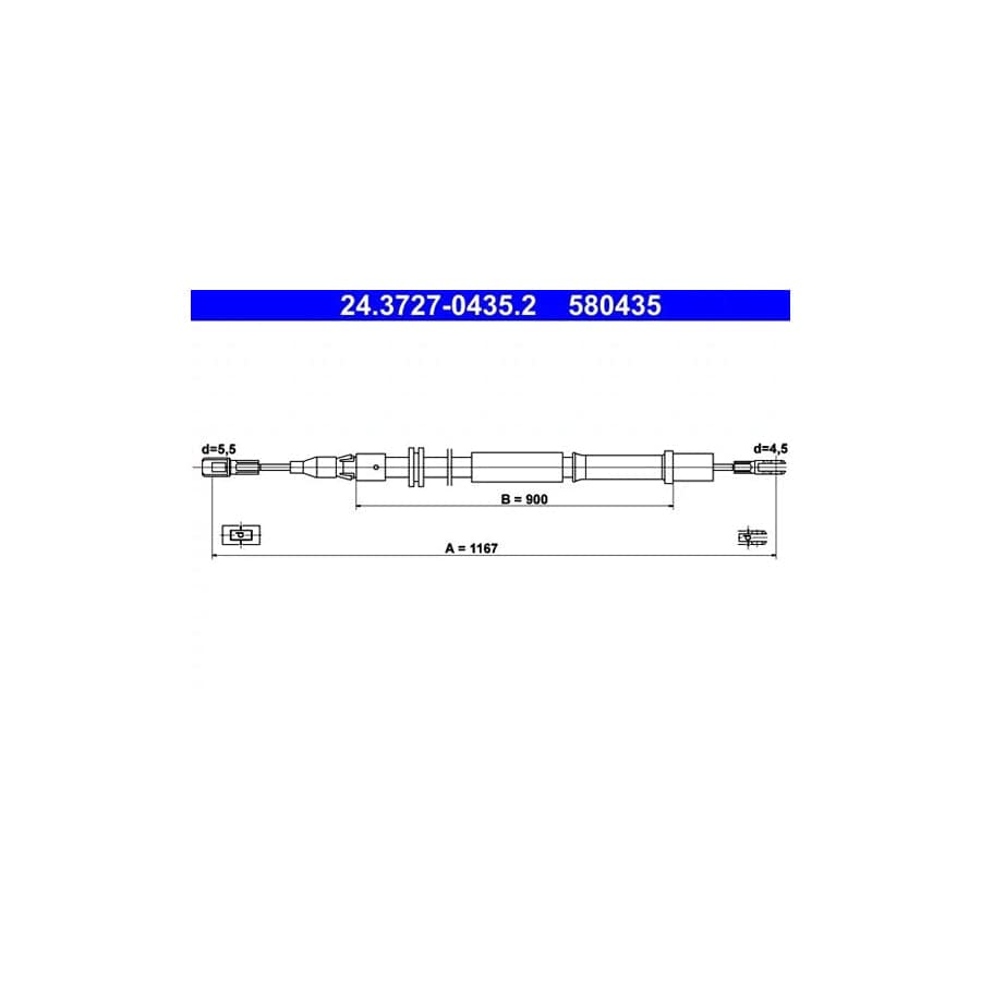 ATE 24.3727-0435.2 Hand Brake Cable