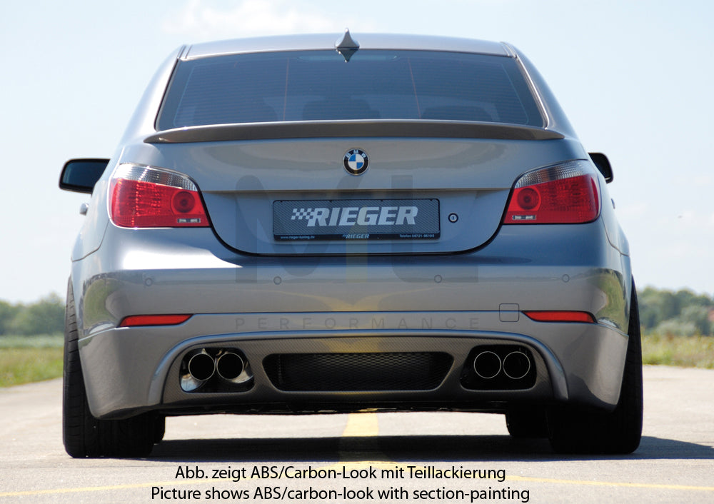 Rieger 00099592 BMW 5 Series E60 Rear Diffuser 4 | ML Performance UK Car Parts