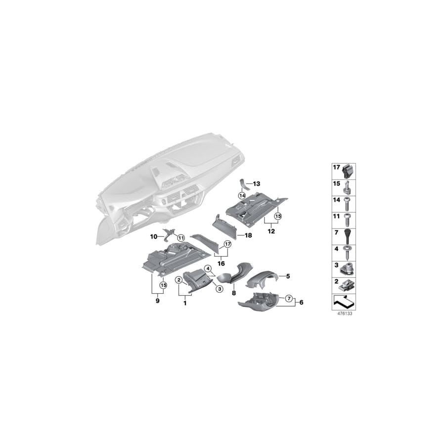 Genuine BMW 51459299469 G11 G32 G31 Trim Panel, Footwell, Airbag, Driver (Inc. M760LiX, 730Ld & 540iX) | ML Performance UK Car Parts