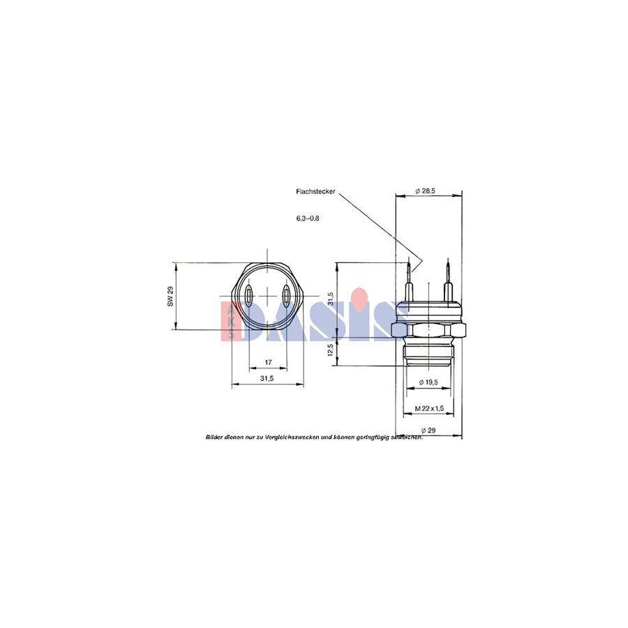 AKS Dasis 751042N Sensor, Coolant Temperature | ML Performance UK